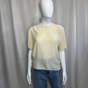 Vintage Anna And Frank Soft Cream Short Sleeve Top